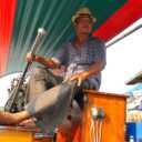 A boat driver ready to take tourists on Bangkok canal tour