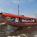 Cruising along Chao Phraya River on Bangkok canal tour