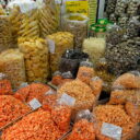 Dried shrimps, fish maws, and mushrooms in Chinatown
