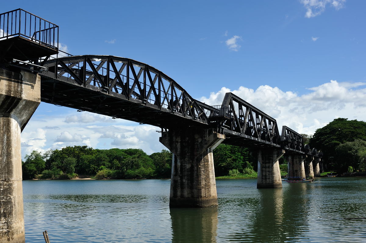 The famous Bridge over the River Kwai. Visit it on our private tour from Bangkok to Kanchanaburi.