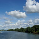 View from the Bridge  over the River Kwai in Kanchanaburi, visit the famous bridge with us on a private tour from Bangkok.