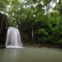 Waterfall at Erawan National Park in Kanchanaburi