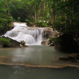 Erawan waterfalls private tour from Bangkok. Erawan waterfalls day trip with English speaking guide.