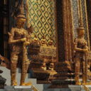 Traditional Thai architectural features at Wat Phra Kaew