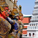 Traditional Thai architectural feature at Wat Phra Kaew