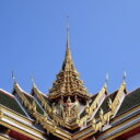 Traditional Thai roof structure Wat Phra Kaew