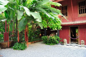 Visit Jim Thompson House on a Bangkok tour. The traditional Thai wooden house with beautiful gardens is now a very popular museum in Bangkok.
