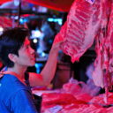 Pork products at Khlong Toey Market