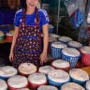 Rice noodles stall at Khlong Toey Market