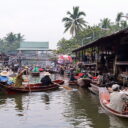 Local experience at Tha Kha floating market. Visit this authentic market on our private floating market tour from Bangkok.