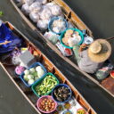 Local life at Tha Kha floating market. Visit this authentic market on our private floating market tour from Bangkok.