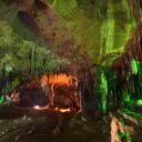 Stalactite and stalacmite formations in Khao Bin cave in Ratchaburi