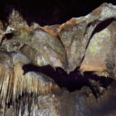 Stalactite and stalacmite formations in Khao Bin Cave in Ratchaburi