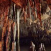 Stalactite and stalacmite formations in Khao Bin Cave in Ratchaburi