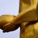 A buddha image at Wat Arun, or Temple of Dawn, in Bangkok