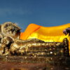 Reclining Buddha at Wat Lokayasutharam in the historical park of Ayutthaya