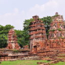 Wat Mahathat temple ruin in Ayutthaya