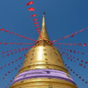 A great stupa on top of the Golden Mount temple at Wat Saket in Bangkok,  also a nice spot to view old Bangkok. Visit Wat Saket with our tour guide on our Bangkok Explorer tour.