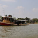 Tow boat on Chao Phraya river to Ayutthaya