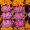 Thai style flower arrangement at the famous flower market in Bangkok