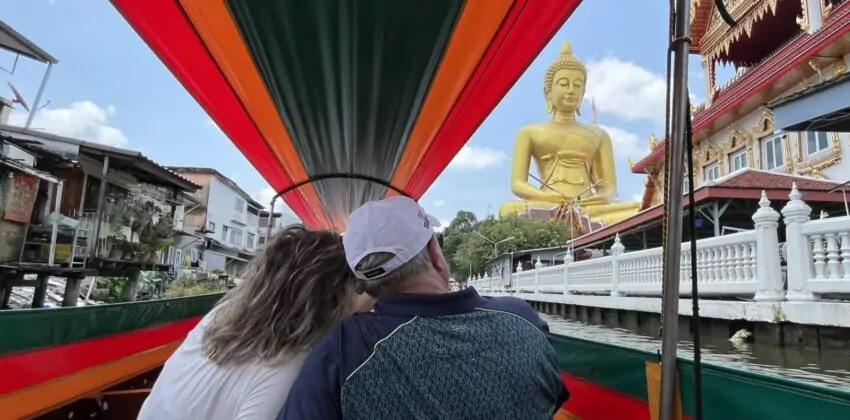 Long tailed boat on our private tour in Bangkok